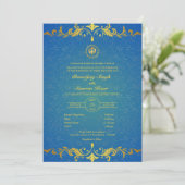Invitation Mariage sikh du Punjabi Anand Karaj Golden (Debout devant)