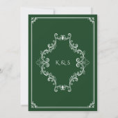 Invitation Mariage sikh floral jasmin blanc feuillage vert (Dos)