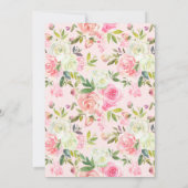 Invitation Mariage Sikh Ik Onkar vert Sage et rose Floral (Dos)