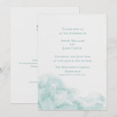 Invitation Mariage Silhouette de Chardon Écossais Vert Menthe (Devant / Derrière)