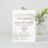 Invitation Mariage Silhouette du cône de pin (Debout devant)