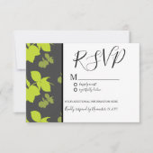 Invitation Mariage Silo Citron Citron Vert Motif Gris (Devant)