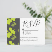 Invitation Mariage Silo Citron Citron Vert Motif Gris (Debout devant)
