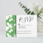 Invitation Mariage Silo Citron Lime Motif Vert Sans Couture (Debout devant)