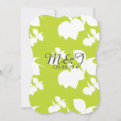 Invitation Mariage Silo Motif Citron Vert Clair Frais (Dos)