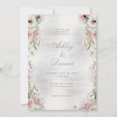 Invitation mariage Silver Blush Garden (Devant)