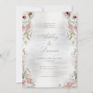 Invitation mariage Silver Blush Garden