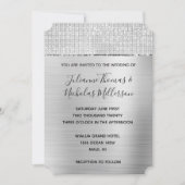 Invitation Mariage Silver Glam Glitz (Devant)