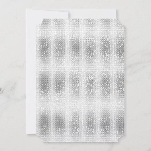Invitation Mariage Silver Glam Glitz (Dos)