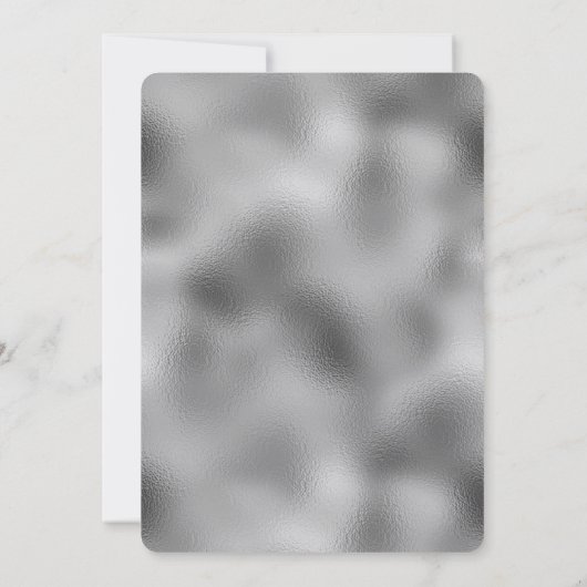 Invitation Mariage Silver Glam Sparkle Glitz (Dos)