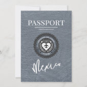Invitation Mariage Silver Mexico Passport (Dos)