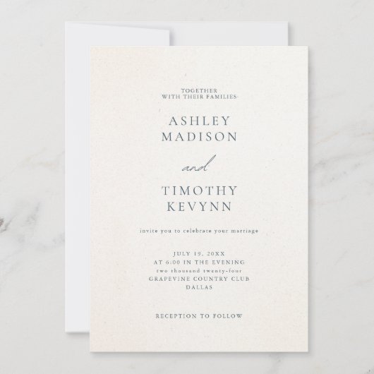 Invitation Mariage Simple (Devant)