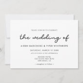 Invitation Mariage simple (Devant)