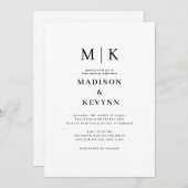 Invitation Mariage simple (Devant / Derrière)