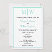 Invitation Mariage simple 2 initial lun VS do-it-yourself cou (Devant)