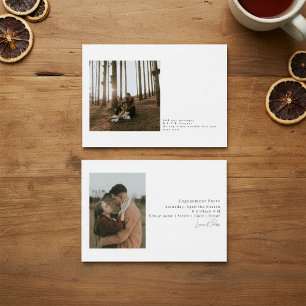 Invitation Mariage simple 2 photos minimaliste moderne