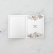Invitation Mariage simple à fleurs blanc clair (Intérieur)