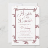 Invitation Mariage Simple à l'aquarelle avec Feuilles d'Autom (Devant)