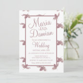 Invitation Mariage Simple à l'aquarelle avec Feuilles d'Autom (Debout devant)