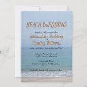 Invitation Mariage simple à Serene Ocean Beach (Devant)