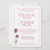 Invitation Mariage simple Amaranthe Amaranth (Devant)