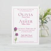 Invitation Mariage simple Amaranthe Amaranth (Debout devant)