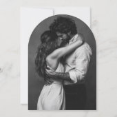 Invitation Mariage Simple Arche Forme Noir & Blanc (Dos)