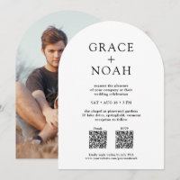 Mariage simple avec typographie classique, photo e