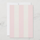 Invitation Mariage Simple Cabane Rayures Rose Fardée (Dos)