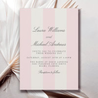 Mariage Simple Cabane Rayures Rose Fardée