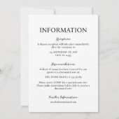 Invitation Mariage simple classique élégant (Dos)