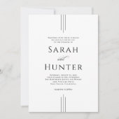 Invitation Mariage Simple Classique Élégant Typographie (Devant)