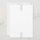 Invitation Mariage Simple Classique Élégant Typographie (Dos)