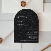 Invitation Mariage simple classique minimal noir élégant