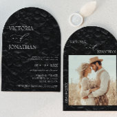 Invitation Mariage simple classique minimal noir élégant