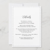 Invitation Mariage Simple Classique Noir & Blanc Tout-En-Un (Dos)