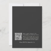 Invitation Mariage Simple Code QR Classique Ivoire (Dos)