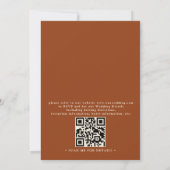 Invitation Mariage simple code QR de crâne de vache bohémien (Dos)