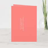 Invitation Mariage Simple Corail Vibrant Moderne (Dos)