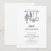 Invitation Mariage Simple Cuisine Moderne (Devant / Derrière)