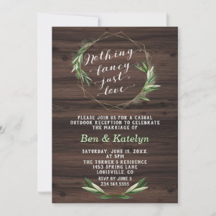 Invitation Mariage simple dans le Sud, juste de l'amour