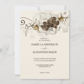Invitation Mariage simple d'arrangement floral (Devant)