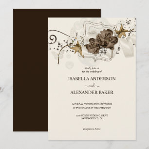 Invitation Mariage simple d'arrangement floral