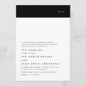 Invitation Mariage simple de bande noire moderne (Devant)
