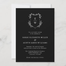 Mariage simple de monogramme noir