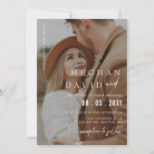 Invitation Mariage simple de superposition photo complète (Devant)