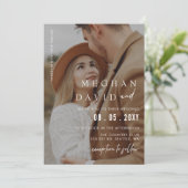 Invitation Mariage simple de superposition photo complète (Debout devant)
