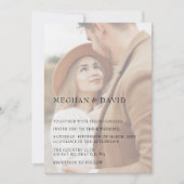 Invitation Mariage simple de superposition photo complète (Devant)