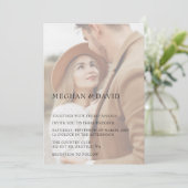 Invitation Mariage simple de superposition photo complète (Debout devant)