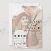 Invitation Mariage simple de superposition photo complète (Devant)